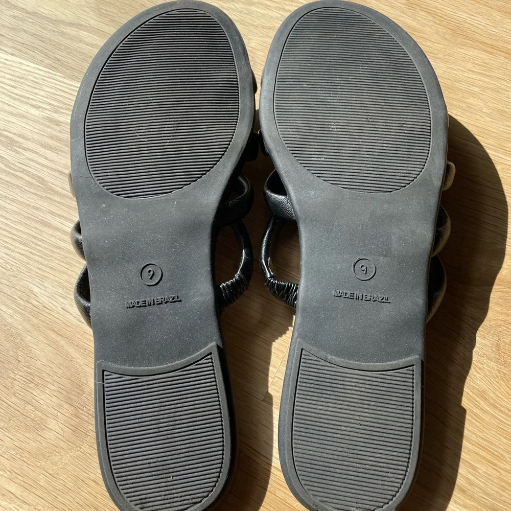 NWOB Steve Madden Leather Slide Sandals - Picture 2 of 4